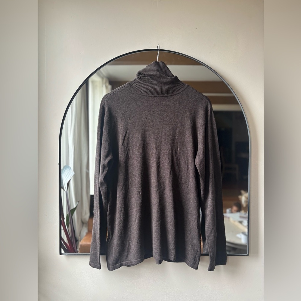 TRIBAL | espresso brown turtleneck | size xl - Picture 3 of 4